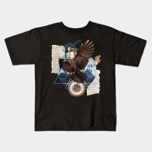 Eagle flying collage design Kids T-Shirt